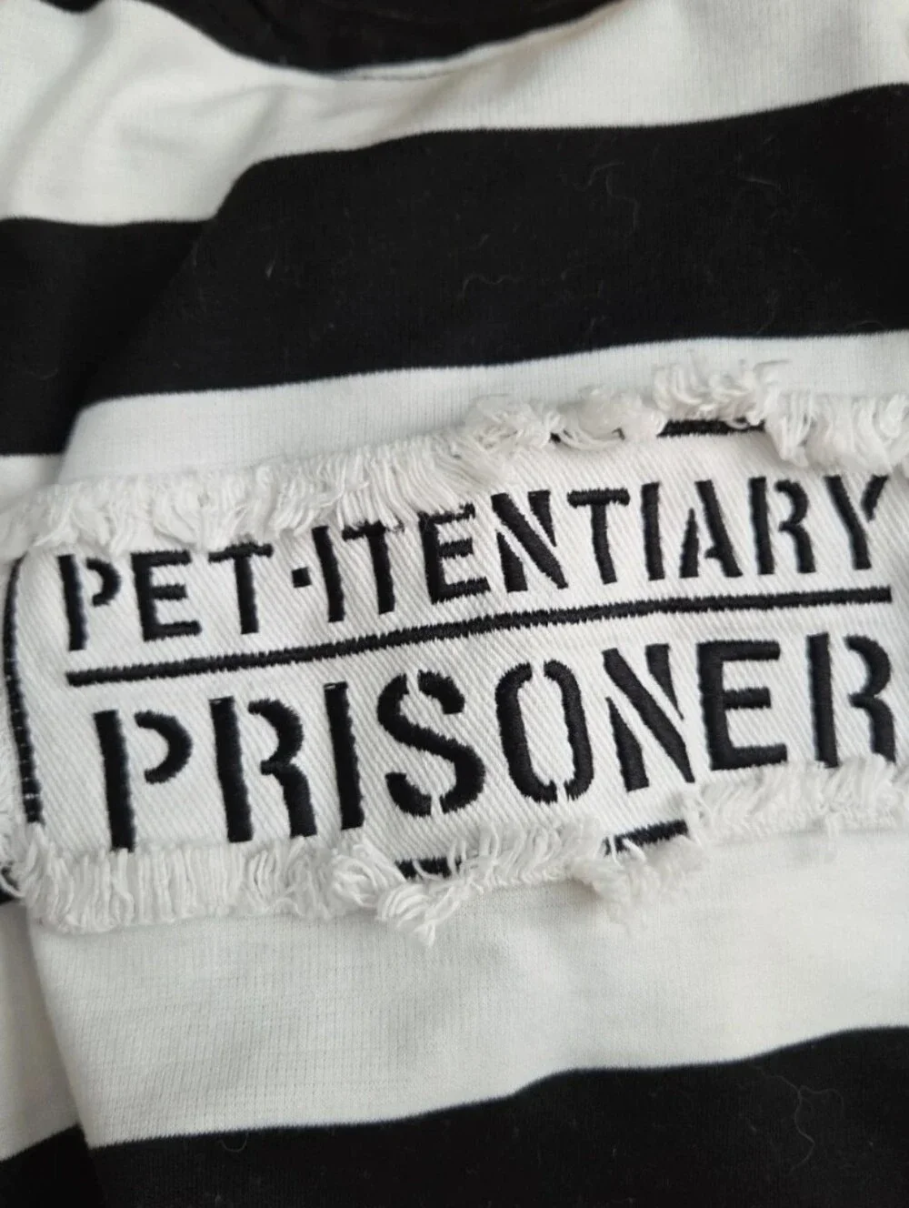 Pet Tentiary Prisoner Black & White Pet Costume